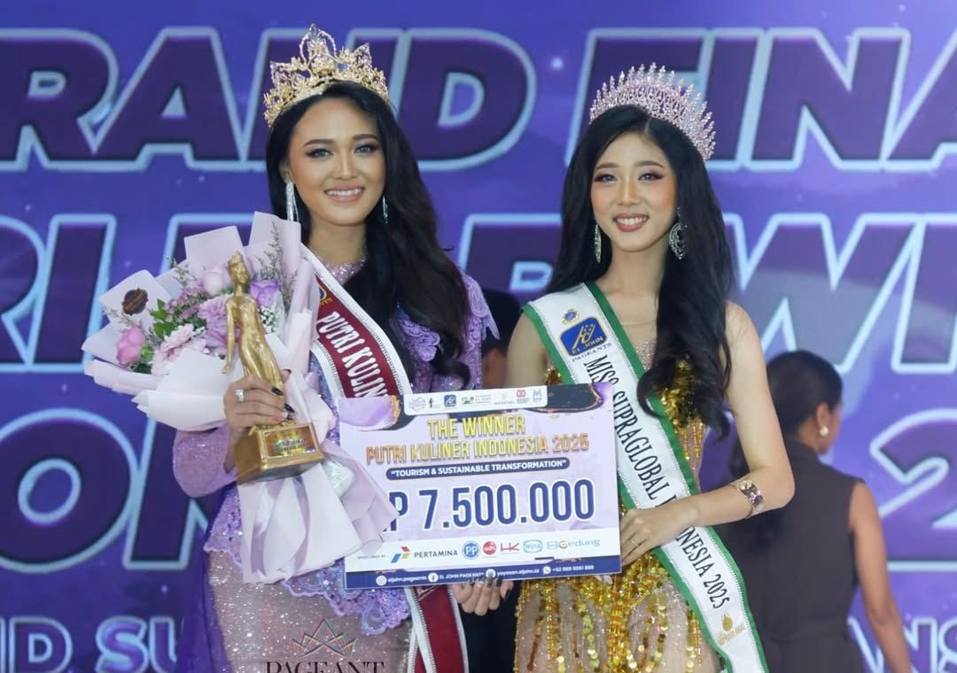 Mbak Duta Wisata Rembang 2022 raih penghargaan Putri Kuliner Indonesia dalam ajang Putri Pariwisata Indonesia 2025